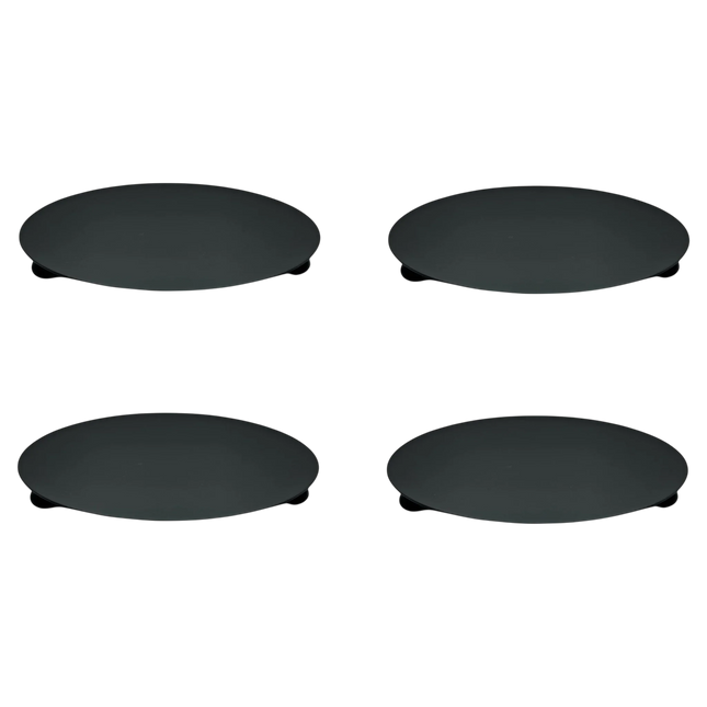 Kerzenhalter schwarz 4 Stück Stumpenkerzen Teller Kerzenteller Weihnachten 12 cm (Kerzenhalter) kaufen bei Linkreich – Jetzt entdecken!