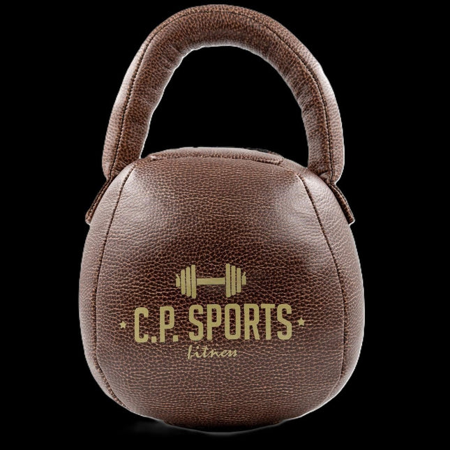SEO. Kettlebell aus robustem abwaschbarem Kunstleder Braun - C.P.Sports - K50 - 2 Kg Linkreich