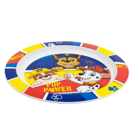 PAW Patrol Plastik-Teller Kunststoffset für Kinder - Mikrowelle geeignet