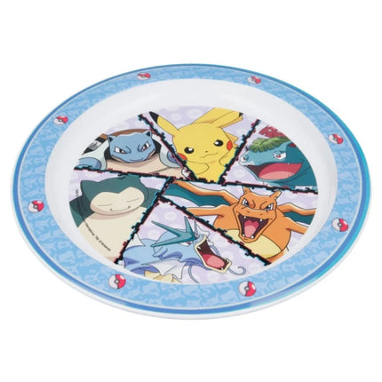 Pokemon Plastik-Teller Kunststoffset für Kinder - Mikrowelle geeignet