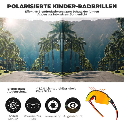 Kinder Fahrradbrille Polarisiert UV400 Schutz (Fahrradbrille) kaufen bei Linkreich – Jetzt entdecken!