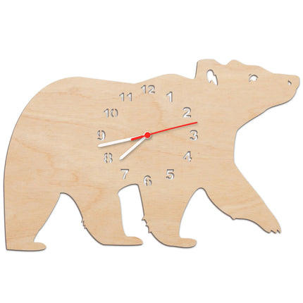 SEO. Kinder Wanduhr im Bären Design - Natur Linkreich
