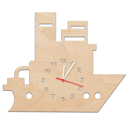 SEO. Kinder Wanduhr im Boot Design - Natur Linkreich