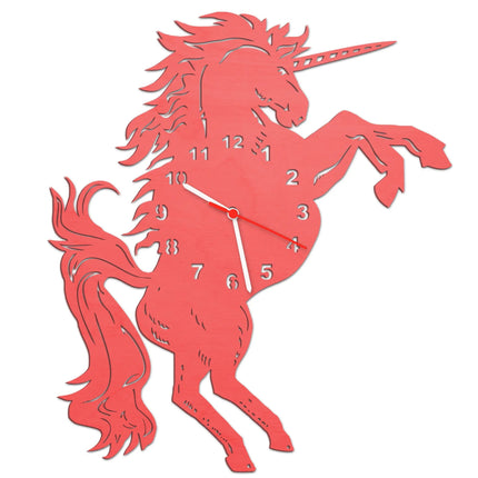 SEO. Kinder Wanduhr im Einhorn Design - Rosa Linkreich