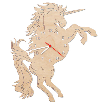 SEO. Kinder Wanduhr im Einhorn Design - Rosa Linkreich