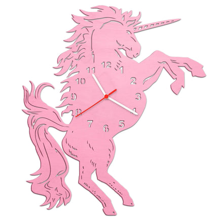 SEO. Kinder Wanduhr im Einhorn Design - Rosa Linkreich