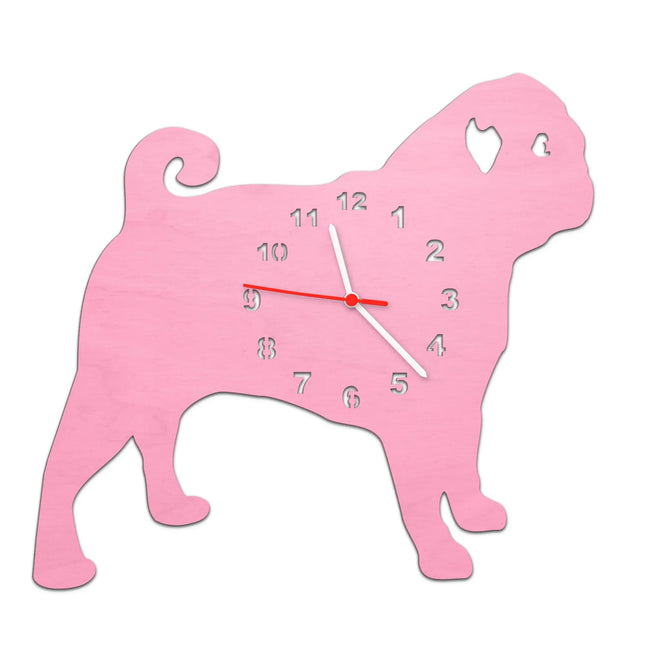 SEO. Kinder Wanduhr im Hunde Design - Rosa Linkreich
