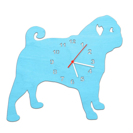 SEO. Kinder Wanduhr im Hunde Design - Baby Blau Linkreich