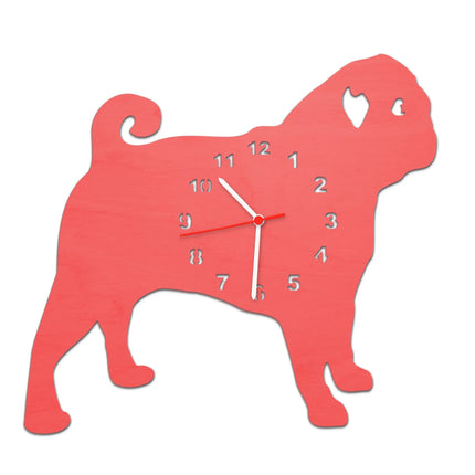 SEO. Kinder Wanduhr im Hunde Design - Rot Linkreich