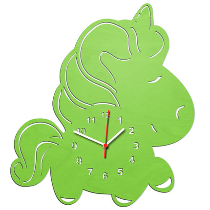 SEO. Kinder Wanduhr im Pummeleinhorn Design - Grün Linkreich