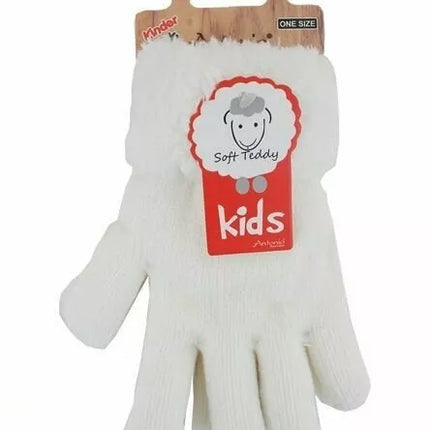 Kinder Winter Handschuhe » Strickhandschuhe » Fingerhandschuhe warme Soft Teddy Füllung » gefütterte Kinderhandschuhe