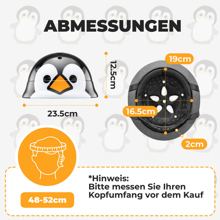 Kinderhelm Fahrradhelm 48 - 52cm 2 - 5 Jahre – Pinguin - Design (Fahrradhelme) kaufen bei Linkreich – Jetzt entdecken!