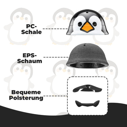 Kinderhelm Fahrradhelm 48 - 52cm 2 - 5 Jahre – Pinguin - Design (Fahrradhelme) kaufen bei Linkreich – Jetzt entdecken!