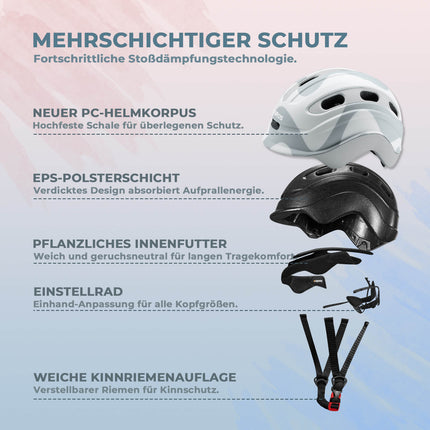 Kinderhelm Rücklicht - Kompatibel 54–58 cm 6–18 Jahre (Helme für Kinder) kaufen bei Linkreich – Jetzt entdecken!