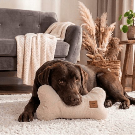 SEO. Kissen KUSCHELKNOCHEN Kuschelfell (vegan) - vanilla Linkreich