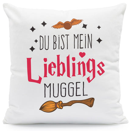 SEO. Kissen mit Spruch Du bist mein Lieblingsmuggel - mit Füllung Linkreich