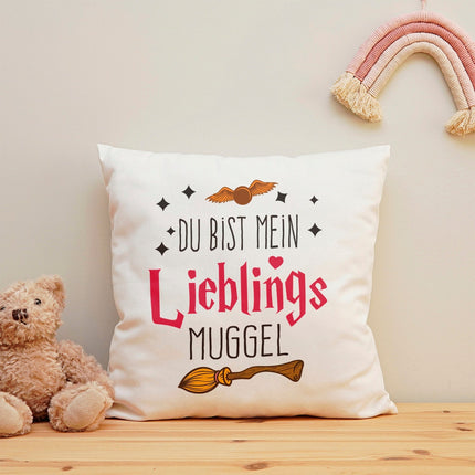 SEO. Kissen mit Spruch Du bist mein Lieblingsmuggel - mit Füllung Linkreich