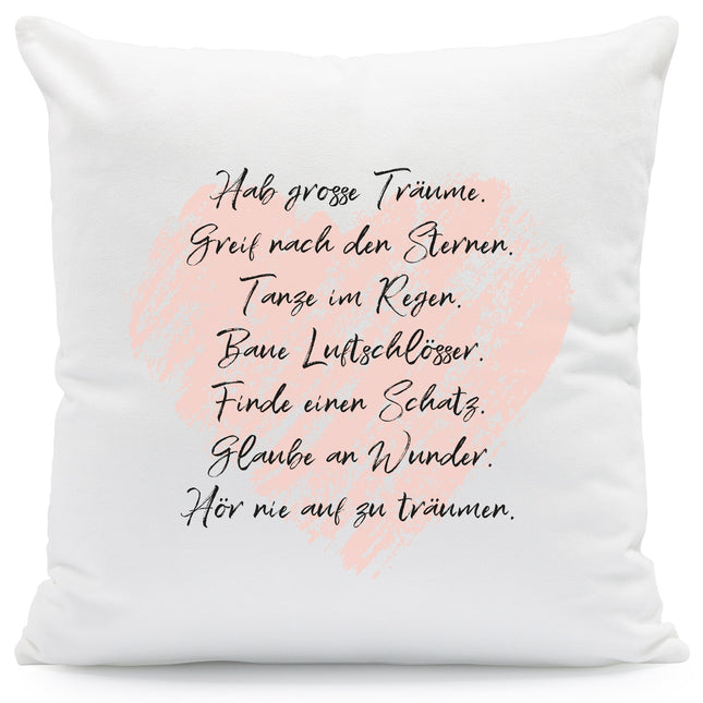 SEO. Kissen mit Spruch Traumsprüche - mit Füllung Linkreich