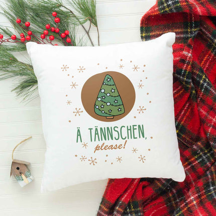 SEO. Kissen mit Weihnachtsmotiv - A Tännschen - Weihnachtsdeko - Geschenke für Frauen & Männer - ohne Füllung Linkreich
