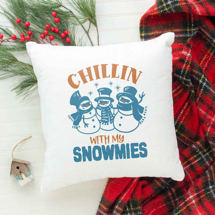 SEO. Kissen mit Weihnachtsmotiv - Chilling with my - Weihnachtsdeko - Geschenke für Frauen & Männer - ohne Füllung Linkreich