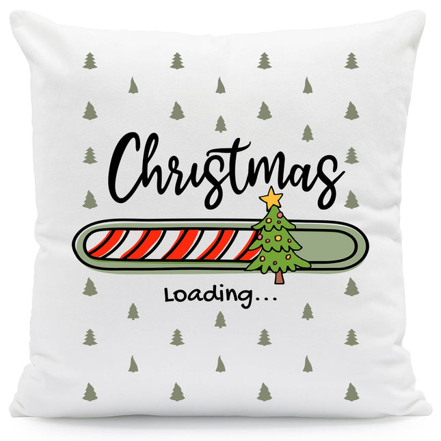 SEO. Kissen mit Weihnachtsmotiv - Christmas loading - Weihnachtsdeko - Geschenke für Frauen & Männer - ohne Füllung Linkreich