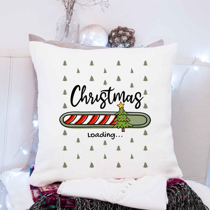 SEO. Kissen mit Weihnachtsmotiv - Christmas loading - Weihnachtsdeko - Geschenke für Frauen & Männer - ohne Füllung Linkreich