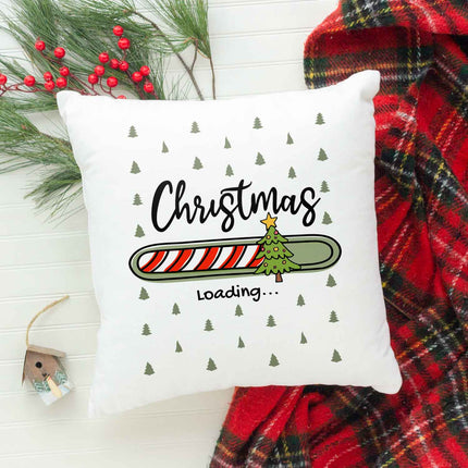 SEO. Kissen mit Weihnachtsmotiv - Christmas loading - Weihnachtsdeko - Geschenke für Frauen & Männer - ohne Füllung Linkreich