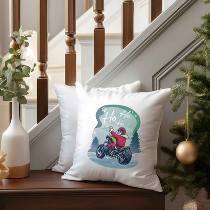 SEO. Kissen mit Weihnachtsmotiv - Cool Santa - Weihnachtsdeko - Geschenk für Frauen & Männer - ohne Füllung Linkreich