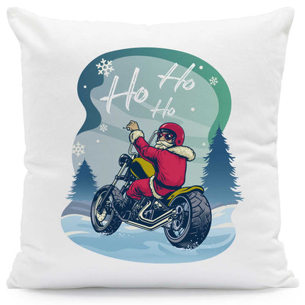 SEO. Kissen mit Weihnachtsmotiv - Cool Santa - Weihnachtsdeko - Geschenk für Frauen & Männer - ohne Füllung Linkreich