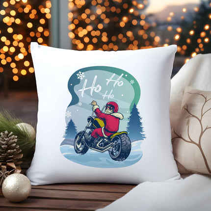 SEO. Kissen mit Weihnachtsmotiv - Cool Santa - Weihnachtsdeko - Geschenk für Frauen & Männer - ohne Füllung Linkreich