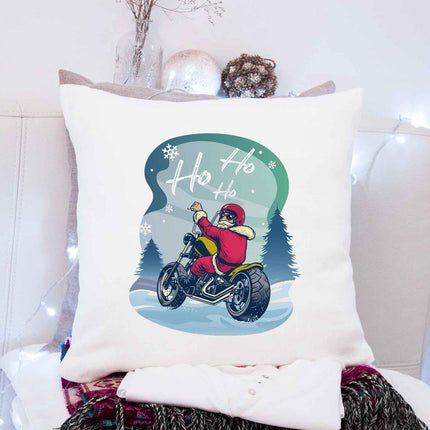 SEO. Kissen mit Weihnachtsmotiv - Cool Santa - Weihnachtsdeko - Geschenk für Frauen & Männer - ohne Füllung Linkreich