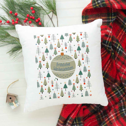SEO. Kissen mit Weihnachtsmotiv - Fröhliche Weihnachten - Weihnachtsdeko - Geschenke für Frauen & Männer - ohne Füllung Linkreich