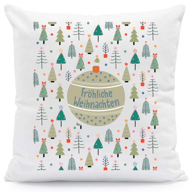 SEO. Kissen mit Weihnachtsmotiv - Fröhliche Weihnachten - Weihnachtsdeko - Geschenke für Frauen & Männer - ohne Füllung Linkreich
