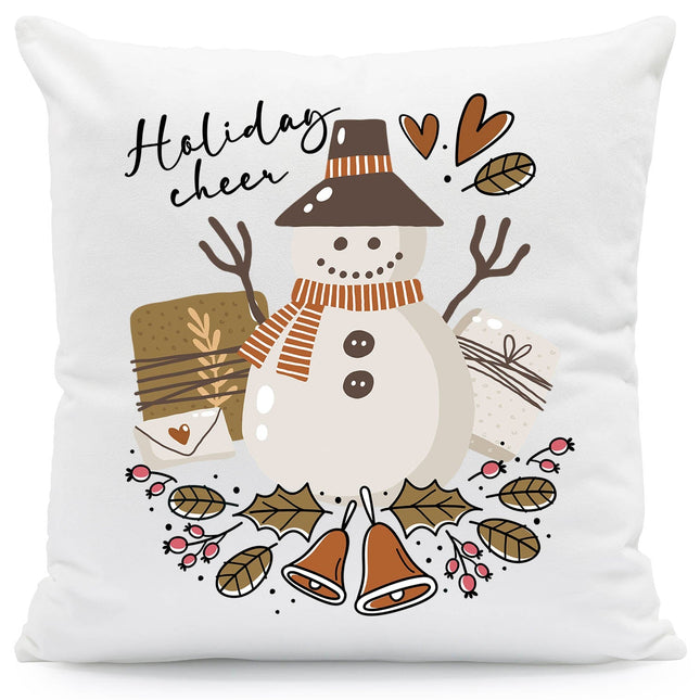 SEO. Kissen mit Weihnachtsmotiv - Holiday Cheer - Weihnachtsdeko - Geschenke für Frauen & Männer - ohne Füllung Linkreich