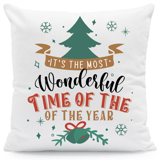 SEO. Kissen mit Weihnachtsmotiv - It's the most - Weihnachtsdeko - Geschenke für Frauen & Männer - ohne Füllung Linkreich