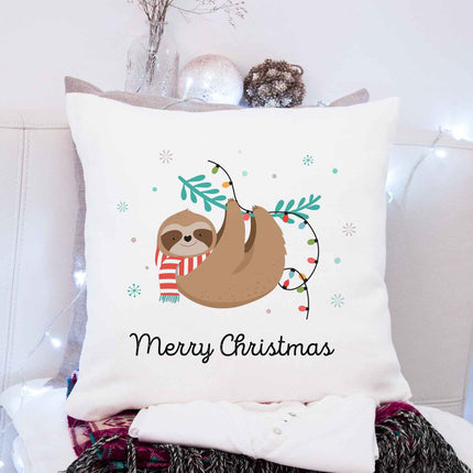 SEO. Kissen mit Weihnachtsmotiv - Merry Christmas Faultier - Weihnachtsdeko - Für Frauen & Männ - ohne Füllung Linkreich