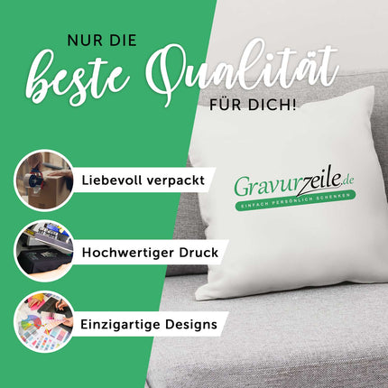 SEO. Kissen mit Weihnachtsmotiv - Personalisierbar - Let it snow - Weihnachtsdeko - Für Frauen & Männer - ohne Füllung Linkreich