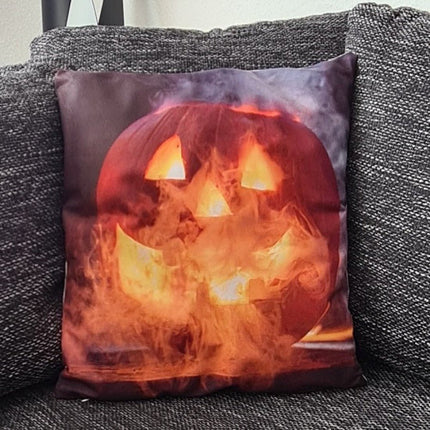 SEO. Kissenbezug Halloween Kürbis / Pumpkin - 45cm x 45cm - Linkreich