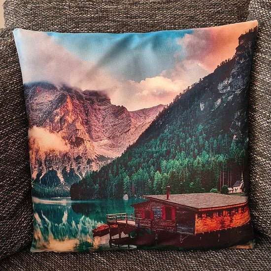 SEO. Kissenbezug Haus am Gebirgssee - 45cm x 45cm - Linkreich