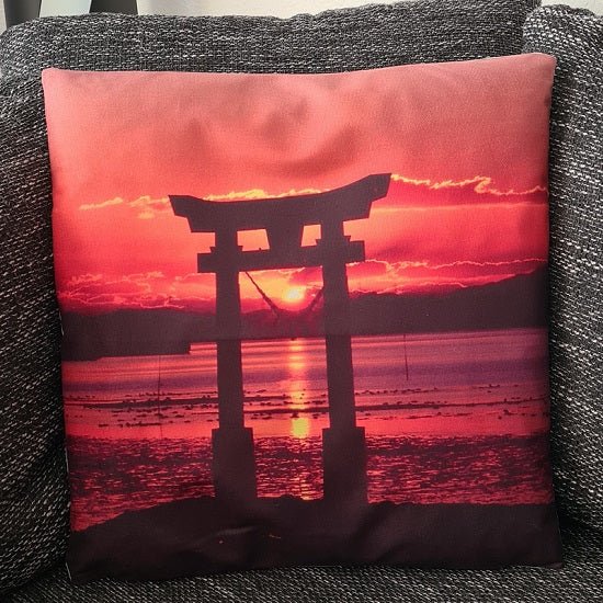 SEO. Kissenbezug Japan Itsukushima - Schrein bei Sonnenuntergang - 45cm x 45cm - Linkreich