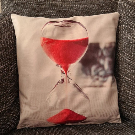 SEO. Kissenbezug Rote Sanduhr / Red Hourglass - 45cm x 45cm - Linkreich