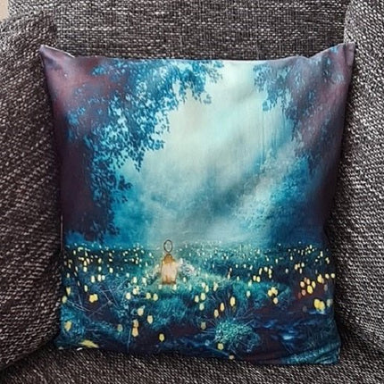 SEO. Kissenbezug Waldlichtung bei Nacht - 45cm x 45cm - Linkreich