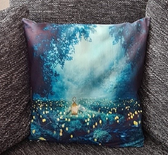 SEO. Kissenbezug Waldlichtung bei Nacht - 45cm x 45cm - Linkreich