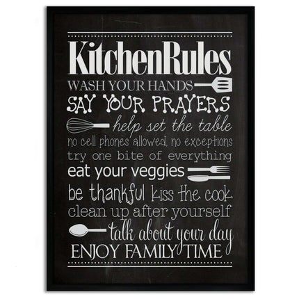Kitchen Rules - Leinwandbild Lifestyle (Canvas) kaufen bei Linkreich – Jetzt entdecken!