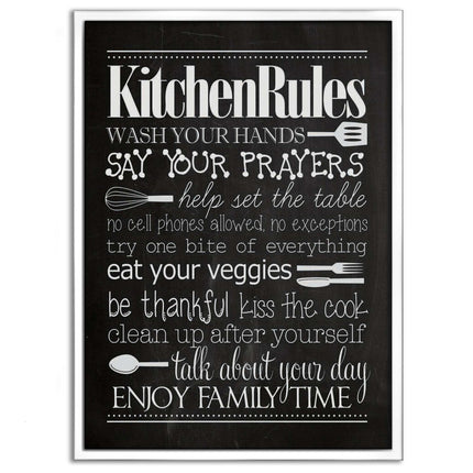 Kitchen Rules - Leinwandbild Lifestyle (Canvas) kaufen bei Linkreich – Jetzt entdecken!