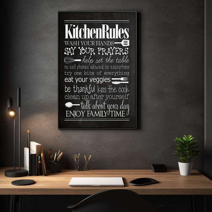 Kitchen Rules - Leinwandbild Lifestyle (Canvas) kaufen bei Linkreich – Jetzt entdecken!