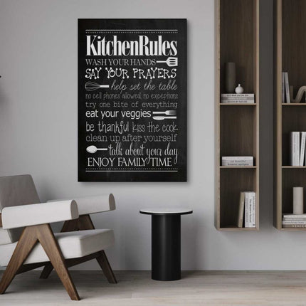 Kitchen Rules - Leinwandbild Lifestyle (Canvas) kaufen bei Linkreich – Jetzt entdecken!