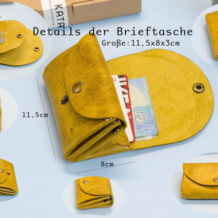 Kleine Geldbörse für Damen: Minimalistisches Portemonnaie, ideales Geschenk. Schlanke Brieftasche, Größe ca. 11,5x8x3,5cm. () kaufen bei Linkreich – Jetzt entdecken!