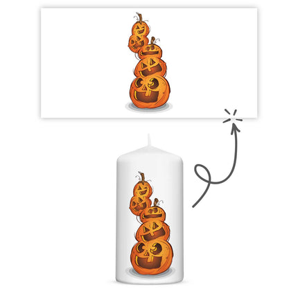 SEO. Kleine Halloween Kerze "Kürbisstapel" - Linkreich