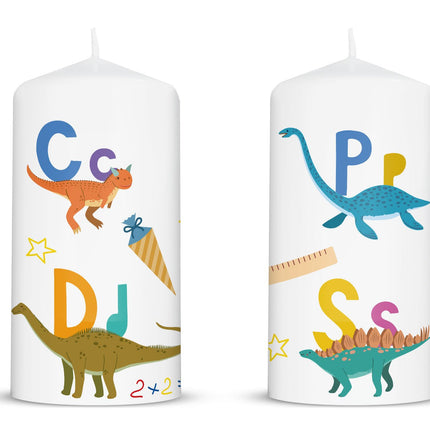 SEO. Kleine Kerze "Dino ABC" zur Einschulung - Nein danke! Linkreich